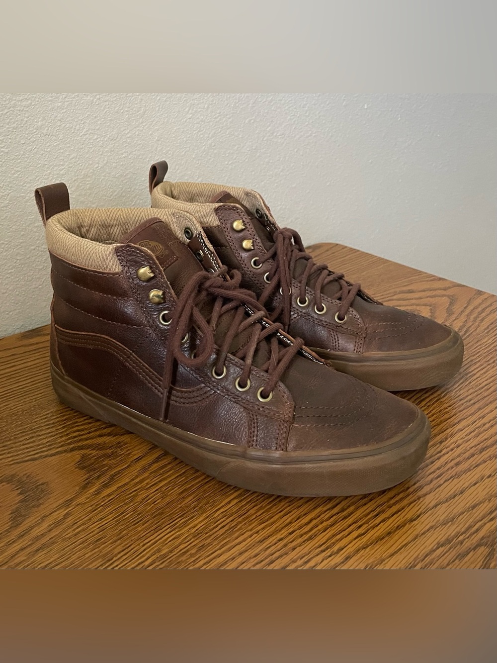 Vans Leather High-Top Sneakers